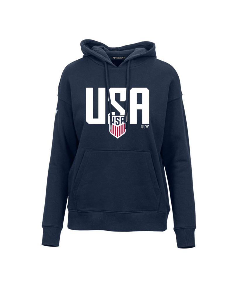 Women's Navy USMNT Podium Mascot Pullover Hoodie