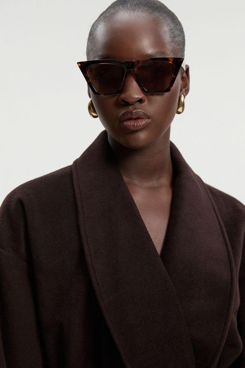 Women's Brushed Wool Wrap Short Coat