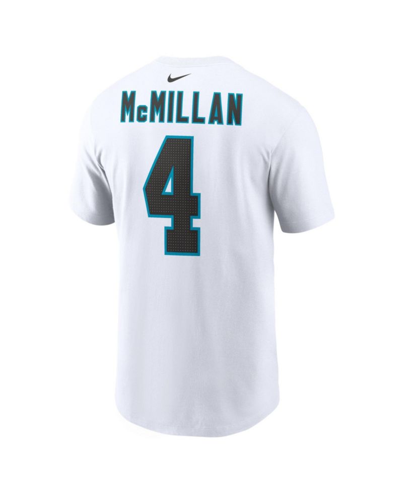 Men's Tetairoa McMillan White Carolina Panthers Name Number T-Shirt