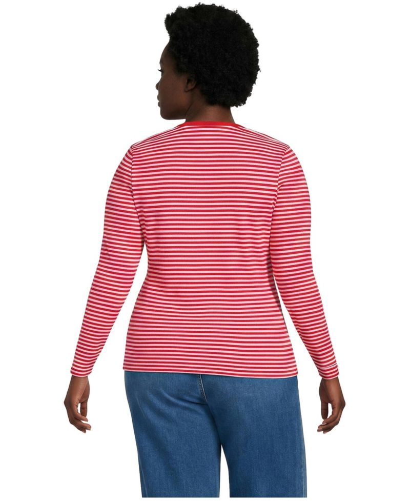 Plus Size Long Sleeve Micro Rib T-Shirt