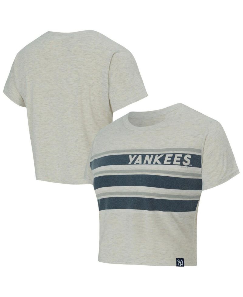 Women's Cream New York Yankees Birch Cropped T-Shirt