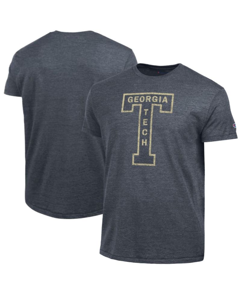 Men's Navy Georgia Tech Yellow Jackets Vintage Triumph Tri-Blend T-Shirt