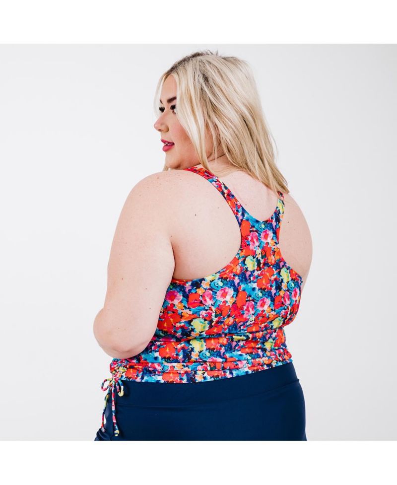 Plus Size Maya Tankini Swim Top With Removable Cups