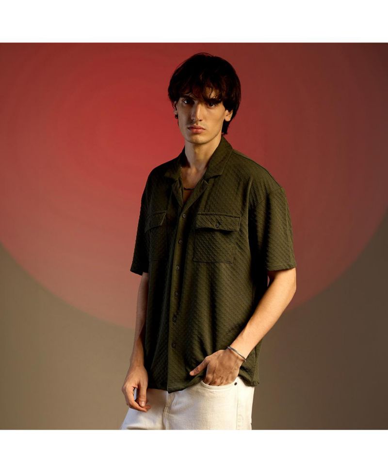 Men's Cubic Utility Oversized Shirt