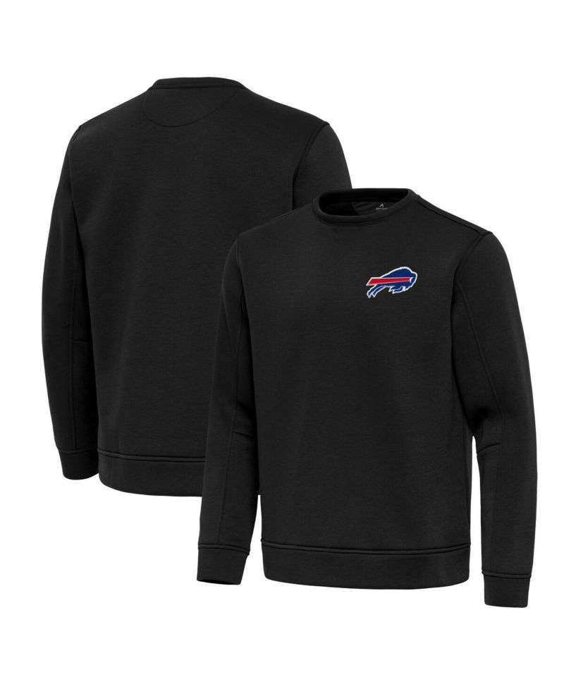 Men's Black Buffalo Bills Relevant Lightweight Pullover Sweatshirt
