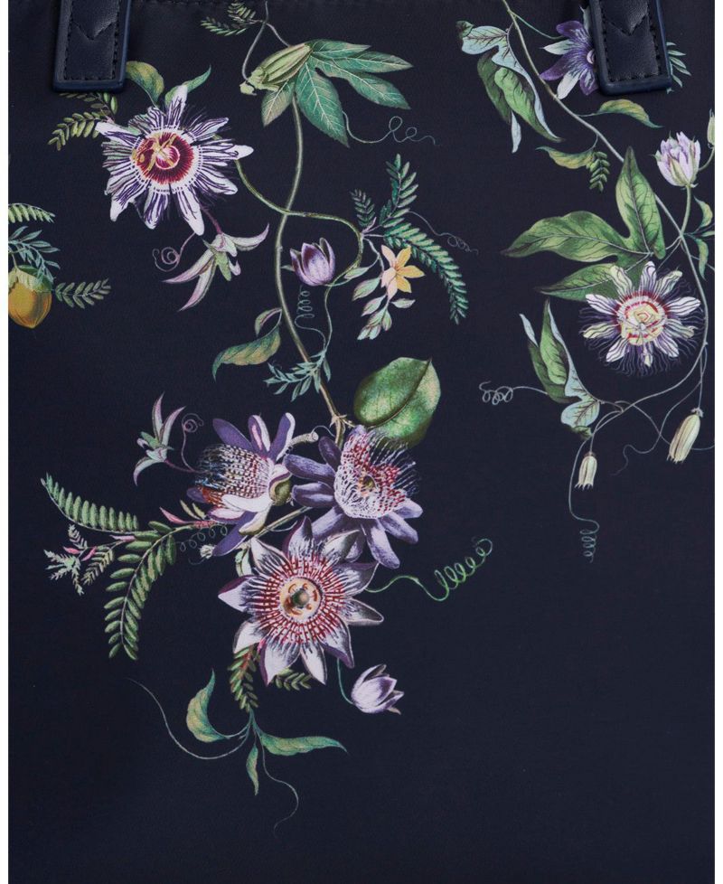 Women's Passion Flower Printed Grab Tote
