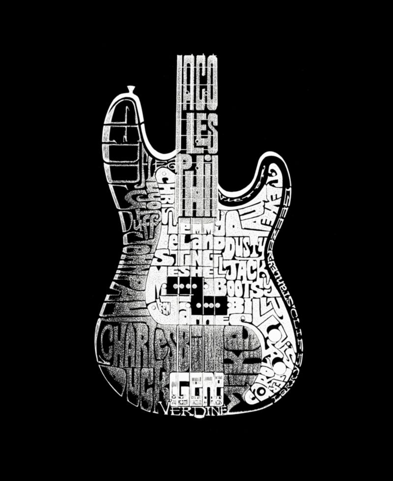 Men's Electric Guitar Word Art Graphic Tank Top