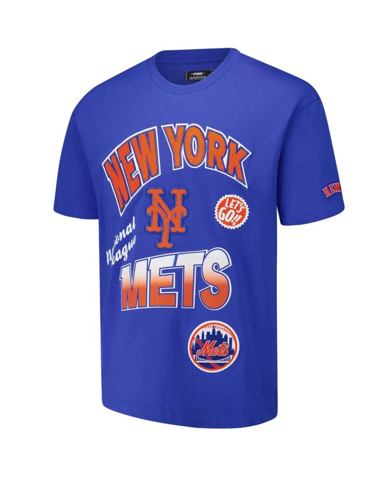 Men's Royal New York Mets Turn It Up Dropped Shoulder T-Shirt
