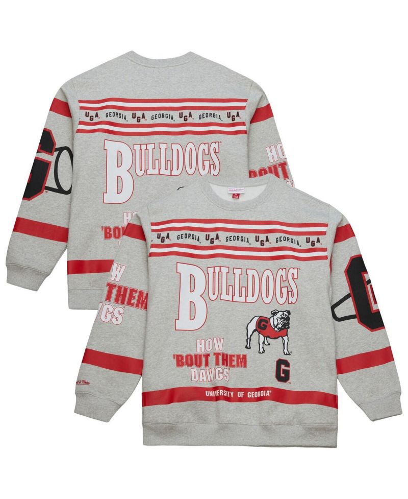 Men's Gray Georgia Bulldogs All Over Print Sweatshirt
