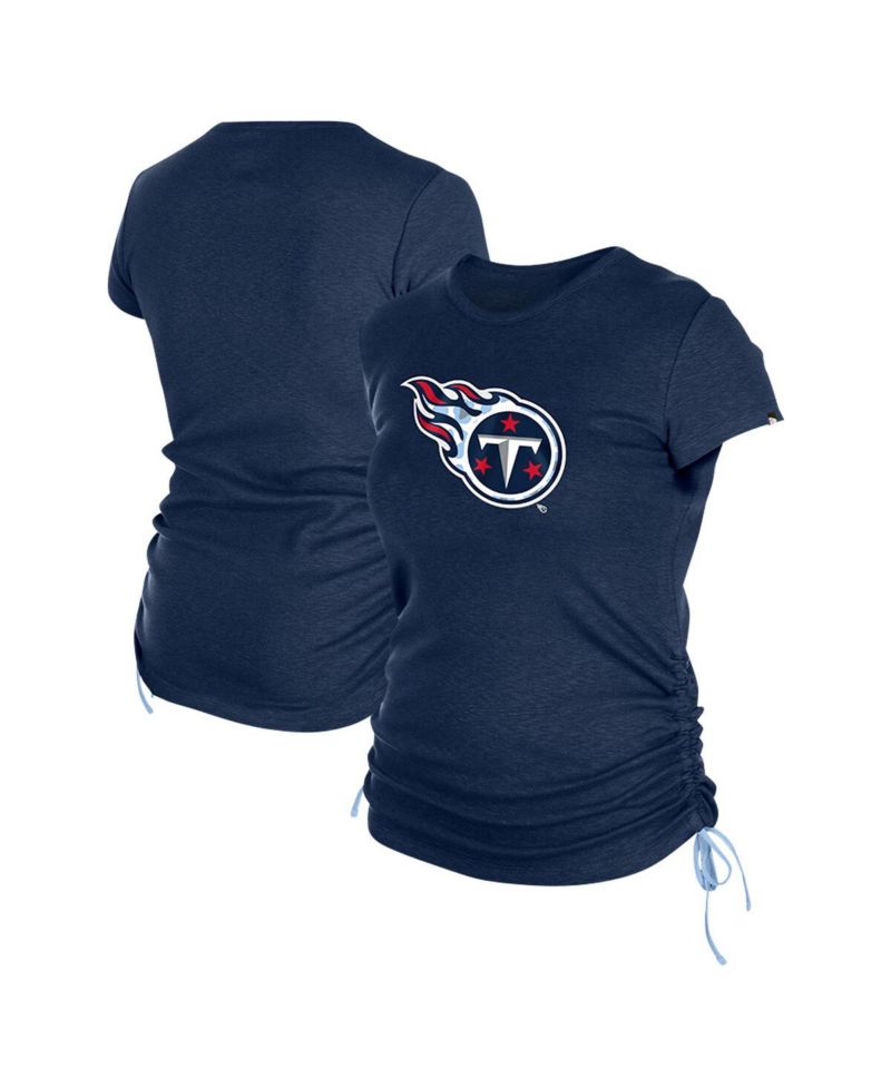Women's Navy Tennessee Titans Ruched Side T-Shirt