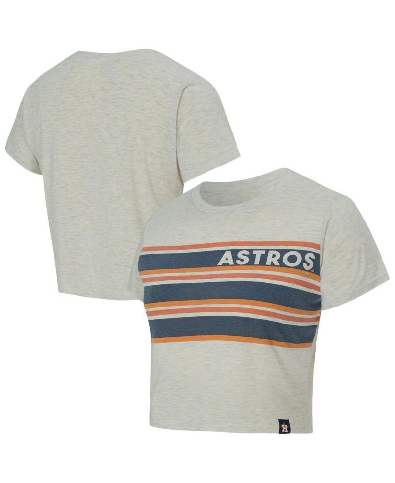 Women's Cream Houston Astros Birch Cropped T-Shirt