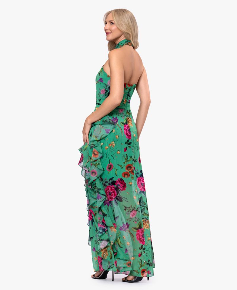 Petite Halter Neck Ball Gown Dress