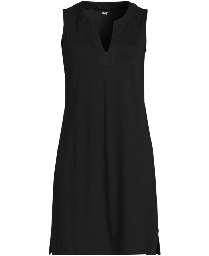 Women's Cotton Jersey Notch Neck Dress