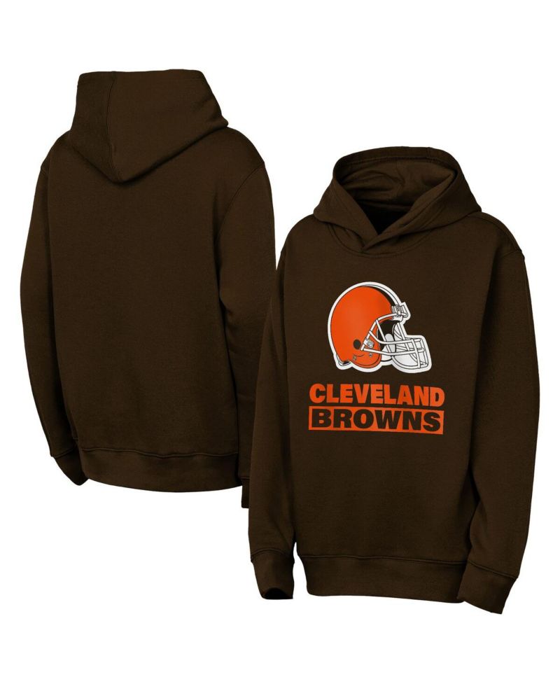 Big Boys and Girls Brown Cleveland Browns Back to Basics Hoodie