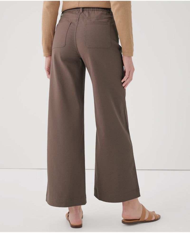 Women's Organic Cotton Stretch Twill Denim Wide Leg Pant