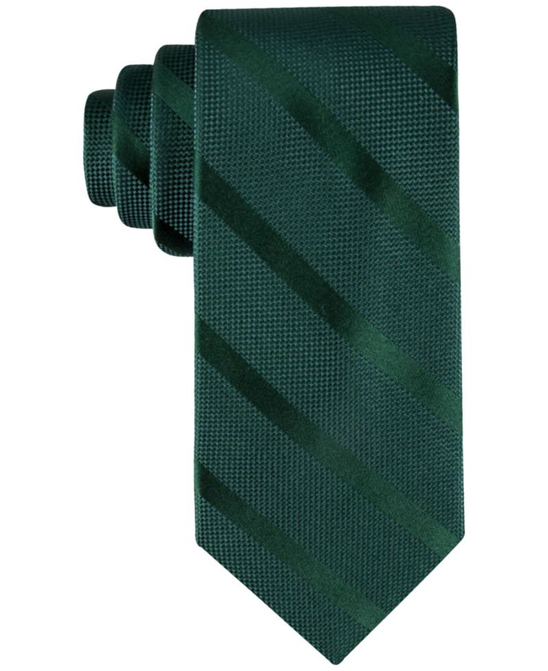 Men's Solid Textured Stripe Tie