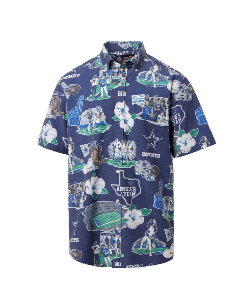 Men's Navy Dallas Cowboys Scenic Button-Down Shirt