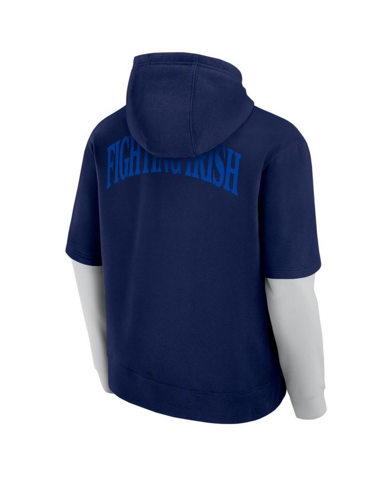 Men's Navy Notre Dame Fighting Irish Sleek Pullover Hoodie