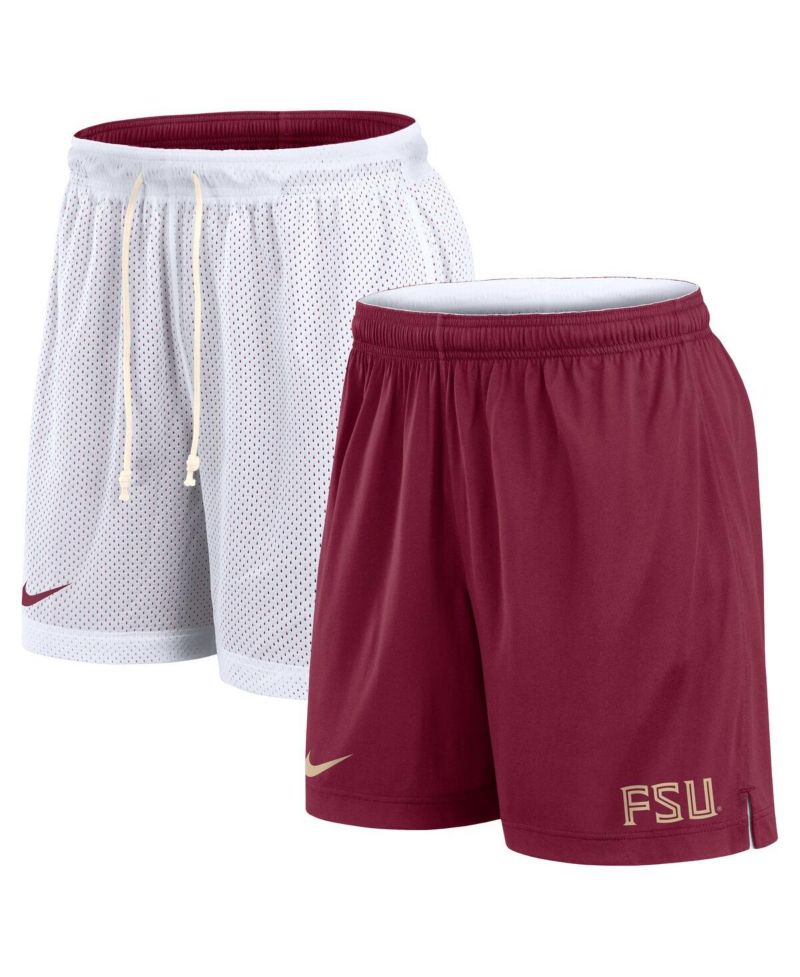 Men's White/Garnet Florida State Seminoles Primetime Reversible Performance Shorts