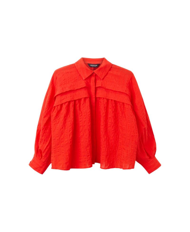 Women's Textured Frill Detail Blouse