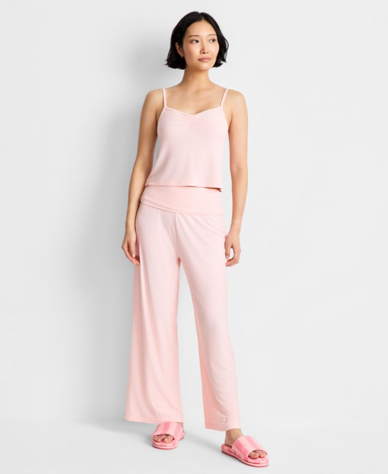 Women's Ribbed Tank & Foldover Pants Pajama Set