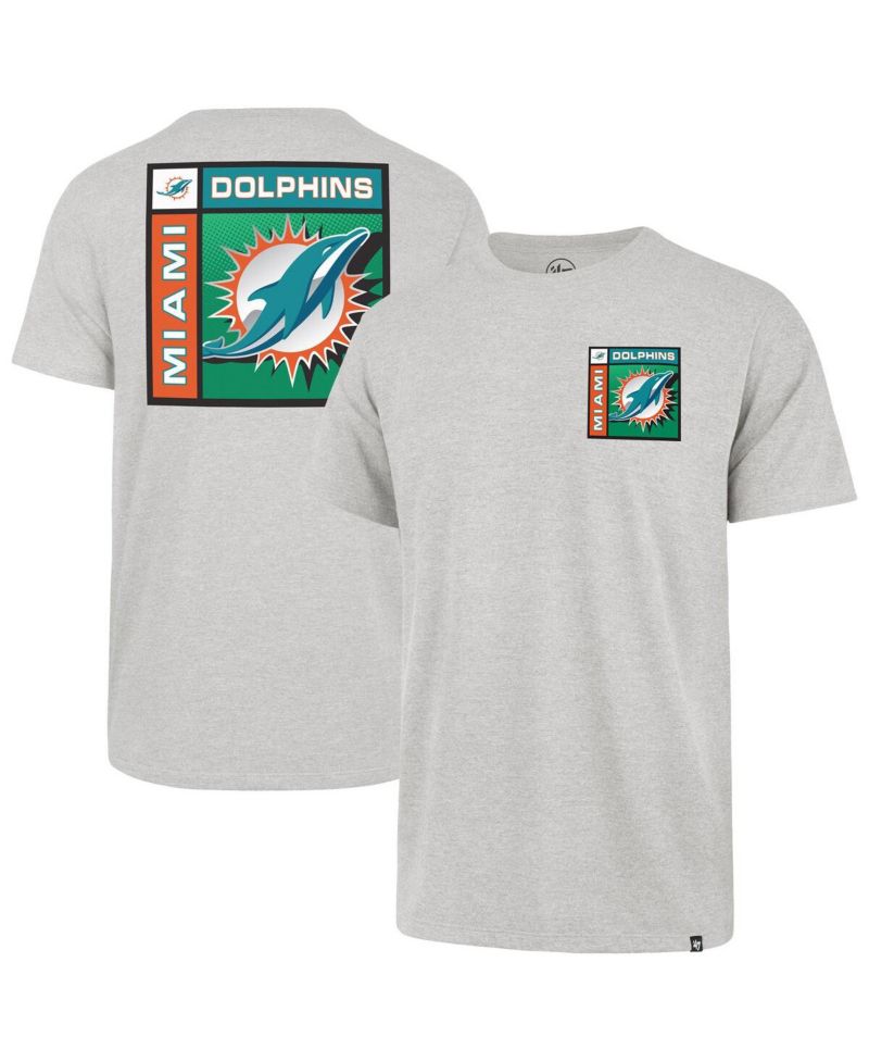 Men's Gray Miami Dolphins Chrome Plate Franklin T-Shirt
