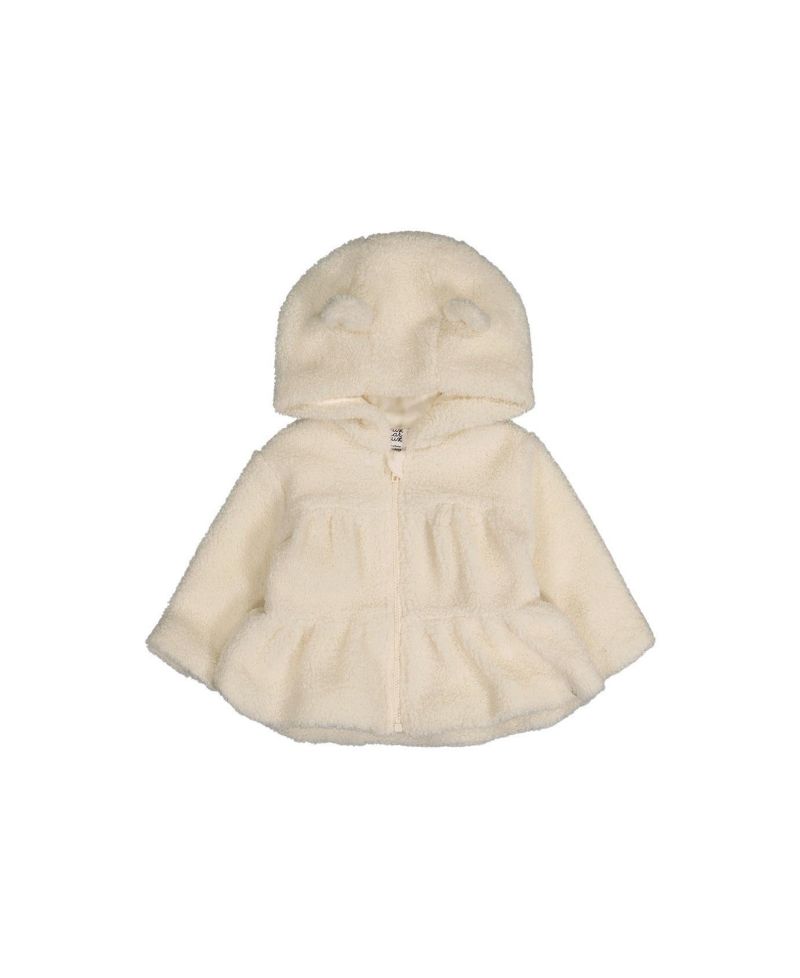 Baby Girls (3M-24M) Hooded Zip Sherpa Jacket