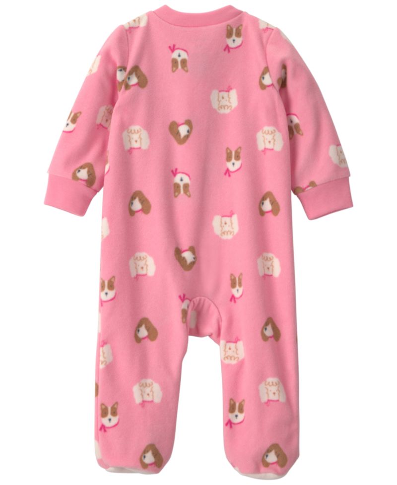Baby Girls' Dog Fleece 2-Way Zip Sleep & Play