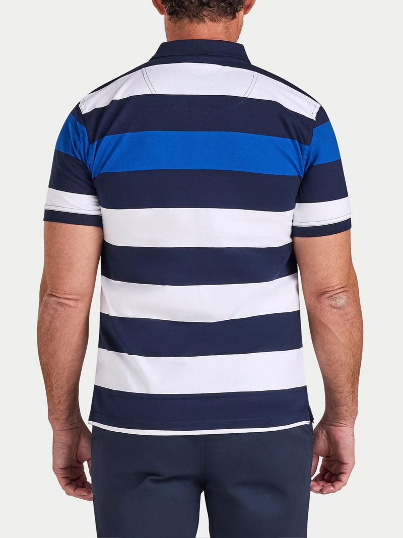 Men's Jersey Contrast Panel Polo