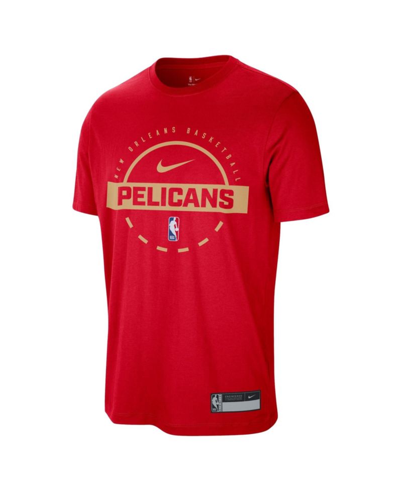 Men's Red New Orleans Pelicans 2025/26 On-Court Flare Performance Practice T-Shirt