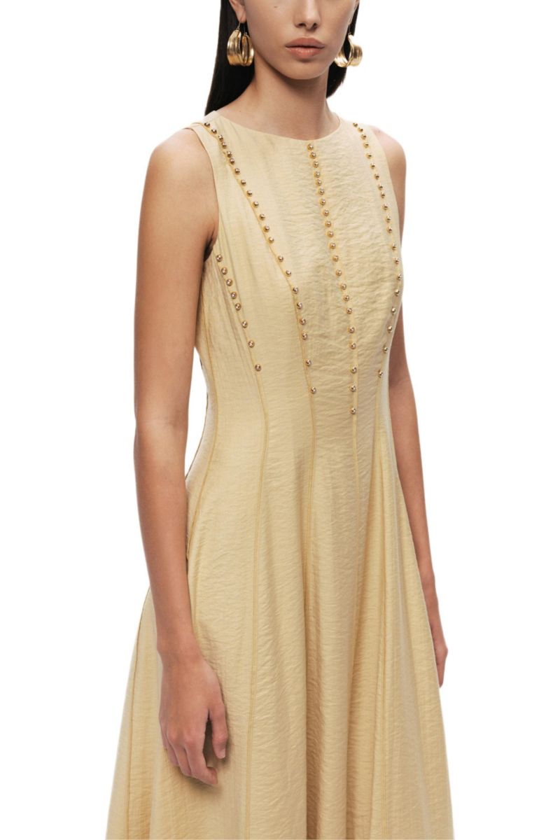 Women's Sleeveless Textured Midi Dress