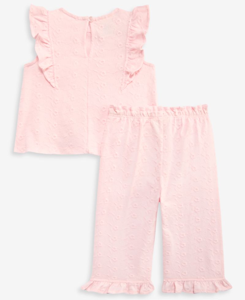 Baby Girls' Embroidered Eyelet Top and Pants, 2-Piece Set