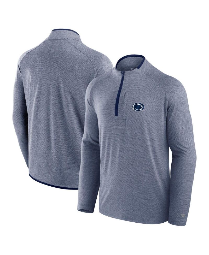 Men's Navy Penn State Nittany Lions Mock Neck Half-Zip Pullover Jacket