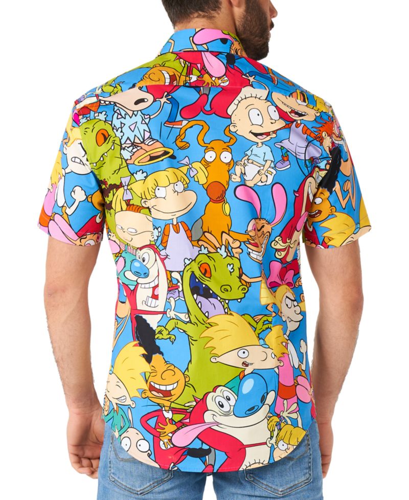 Men's SHIRT Short Sleeve Nickelodeon Cartoons