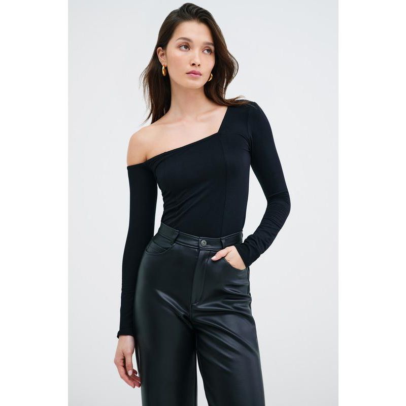 Women's Elsa Off-Shoulder Asymmetric Square-Neck Fitted Jersey Top