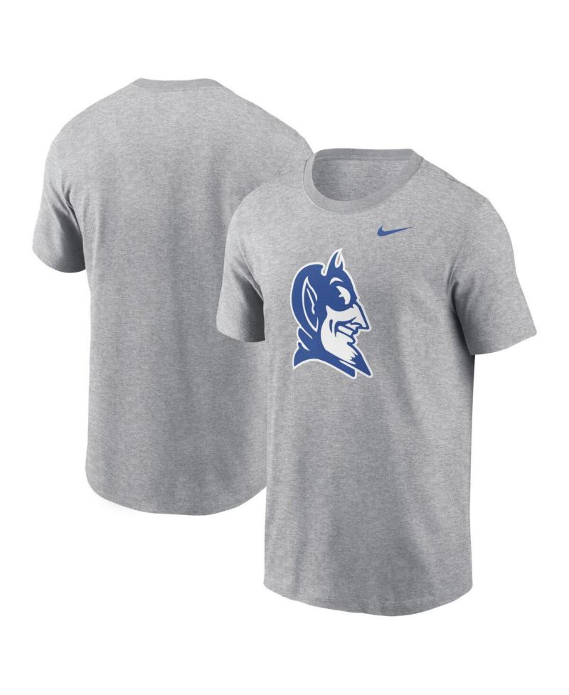 Men's Heather Gray Duke Blue Devils Primetime Evergreen Alternate Logo T-Shirt