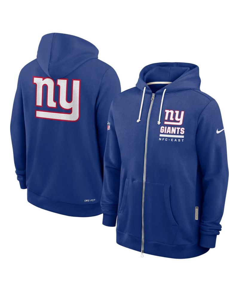 Men's Royal New York Giants Sideline Standard Issue Utility Player Dri-FIT Full-Zip Hoodie