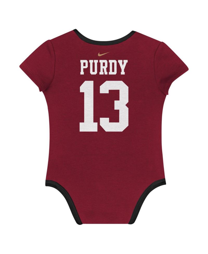 Baby Boys and Girls 3-Pack Brock Purdy San Francisco 49ers Name & Number Bodysuit Set