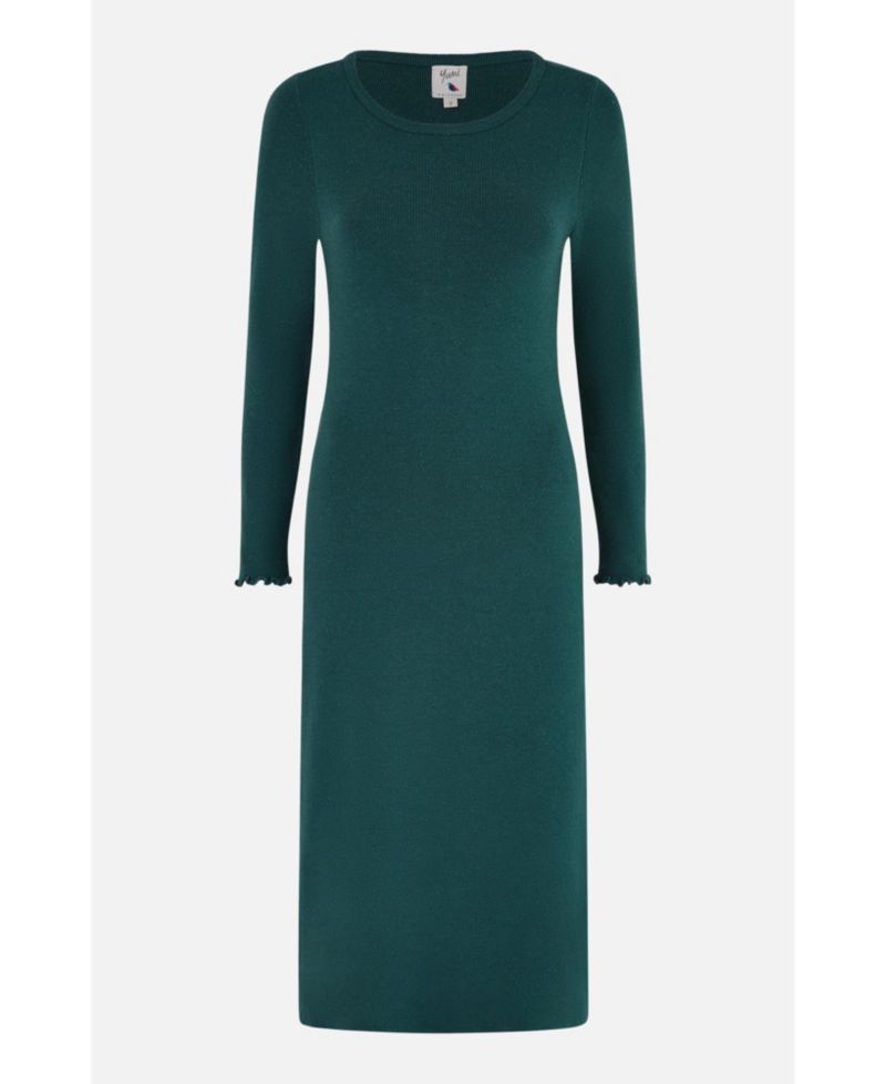 Women's Luminous Sparkle Knit Midi Sweater Dress