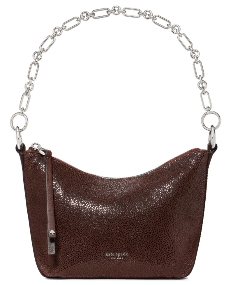 Halo Dot Chain Mini Suede Shoulder Bag