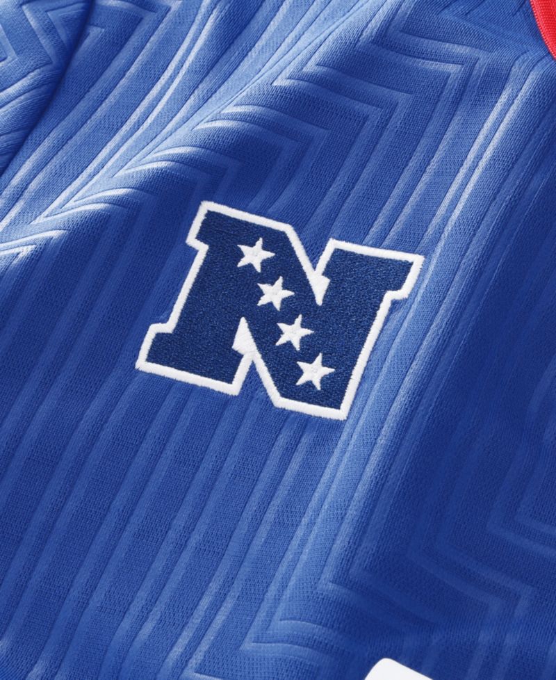 Big Boys and Girls Royal New York Giants Football x Football Collared Fan Jersey