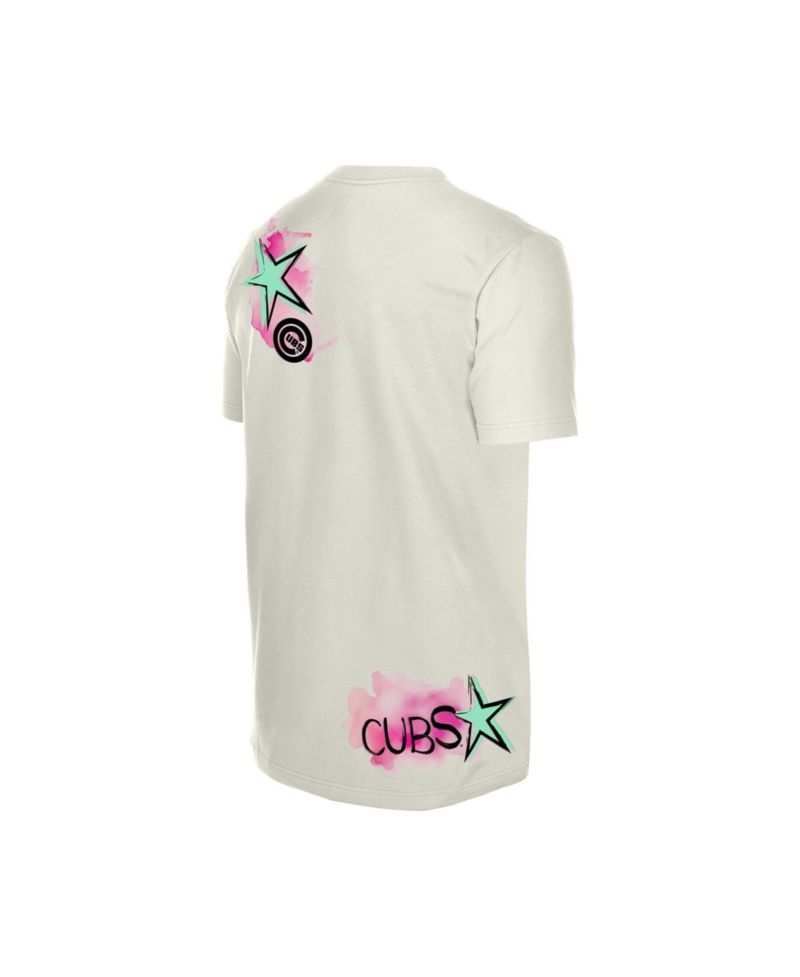 Men's Cream Chicago Cubs Lifestyle Punk Core T-Shirt
