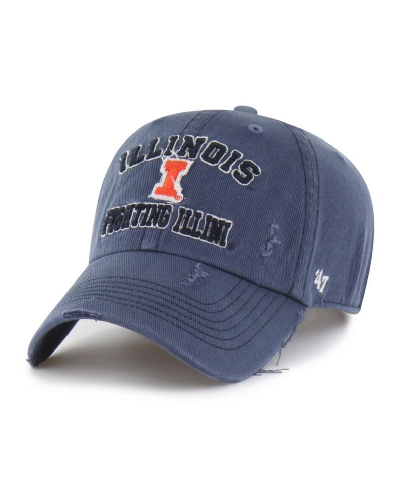 Men's and Women's Navy Illinois Fighting Illini Well-Worn Seymore Clean Up Adjustable Hat