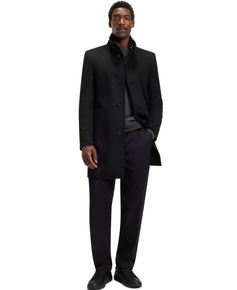 Men's Wool Cashmere Slim-Fit Coat