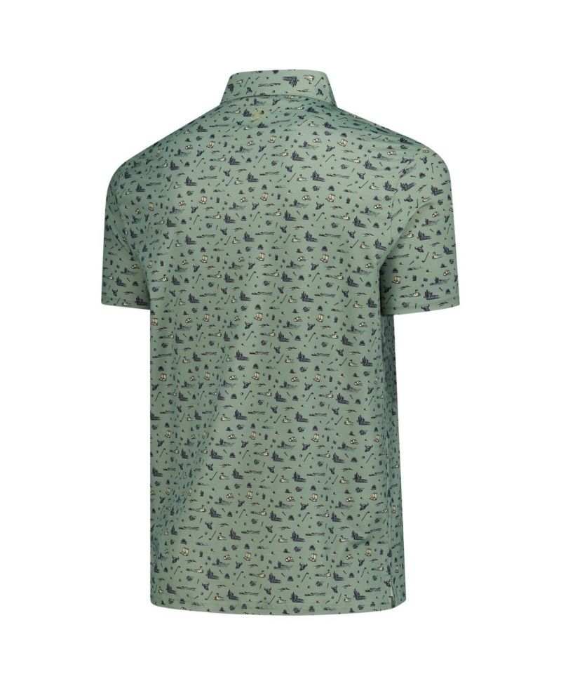 Men's Green WM Phoenix Open Printed Polo Shirt