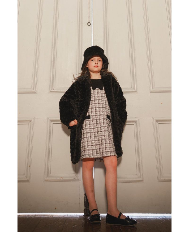 Little and Big Girl (6-14) Faux Fur Long Coat