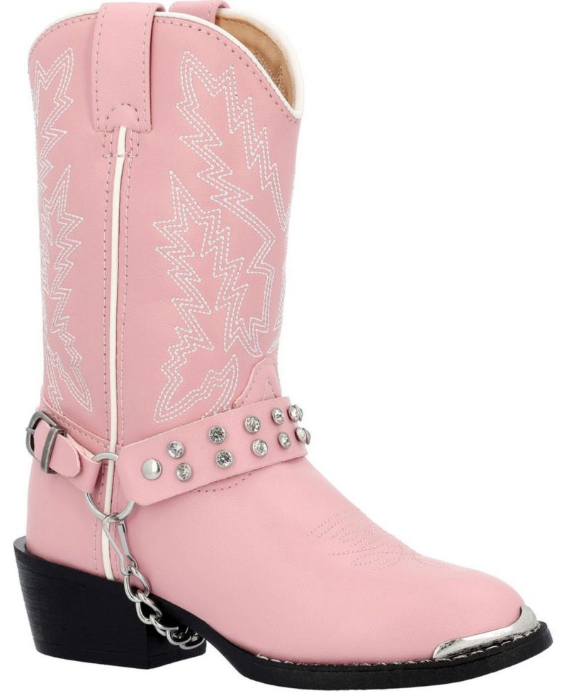 Lil' Little Kid Pink Rhinestone Western Boot