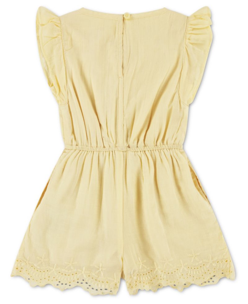 Toddler Girls' 2T-5T Flutter-Sleeve Eyelet Romper