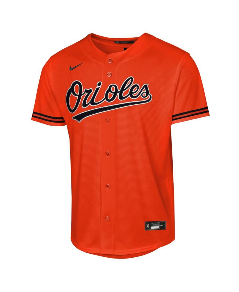 Big Boys and Girls Orange Baltimore Orioles Alternate 2 Replica Jersey
