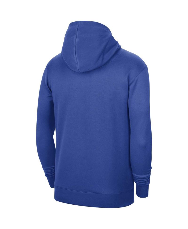 Men's and Women's Royal Dallas Mavericks 2023/24 Performance Spotlight On-Court Practice Pullover Hoodie